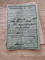 II.Világháborús , tb. alkalomazotti dokumentum / Military