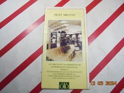 Régi retro Pest megye térkép 1:200.000 - OTP Bank kiadása 1993