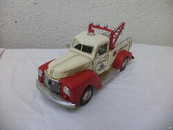 Retro nagyméretű lemez darus autó, dekoráció (59)