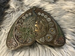 VERONESE Summit szecesszió stílusú ékszeres díszdoboz, jelzett