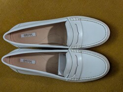 GEOX RESPIRA olasz márkás női 38-as bőr mokaszín , nyári elegáns cipő, lélegző cipő, új, cimkés