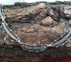 Kövekkel kirakott,régi  ezüst collier!