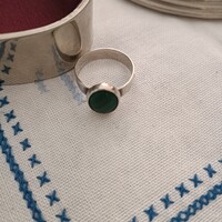 Zöld nagy köves EZÜST gyűrű