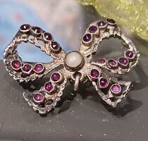 Antik ezüst masni bross