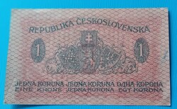 Csehszlovákia 1 Korona ( Korun ) 1919  , hajtatlan , aUNC  (fotók szerint)
