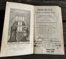 Memoriale Vitae Sacerdotalis (1804, Pozsony) – metszetes, eredeti kötés