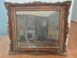 Zádor István, "A műgyűjtő szalonja", enteriőr