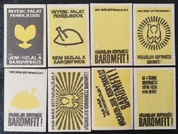Gy187 / 1969 Konyhakész baromfi gyufacímke 8 db-s teljes sor