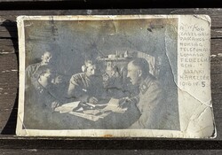 1916 I. világháborús frontfotó – IV/66 zászlóalj telefonállomás – Északi harctér