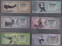 Bocskai korona teljes sor UNC II. kiadás