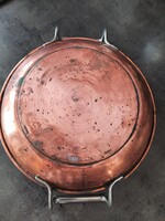 Vintage kétfüles réz serpenyő – Cu 99,9