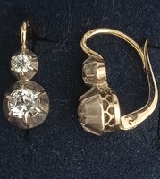 Antik Arany Abgedeckt Fülbevaló Leukozafìr Rókás fémjel Monarchiás