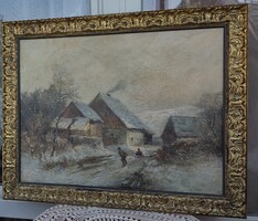 J.Göller: Havas utca (falurészlet)