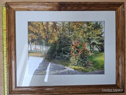 Gazdag József - Pillangó park festmény