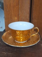 TK Thun,Koszorúsné 22 Karátos Arannyal Díszített Mokkás,Kávés Csésze Szett.
