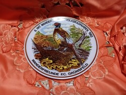 Kahla  porcelán  dísztányér  fácán mintás