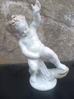 Herend porcelán pisilős fiú