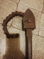 Egy igazi amerikai történelem!  Ritka antik Brock láncos csavarkulcs,ipari stílus, dekorációs tárgy