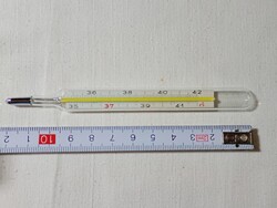 Lázmérő hagyományos higanyos orvosi  ŁWT Lengyel retro sano test export