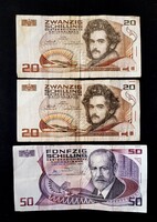 Ausztria 20+20+50 schilling 1986