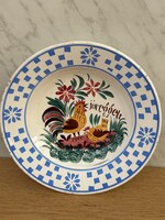 Antik Hollóhàza keménycserép tányér Jó reggelt