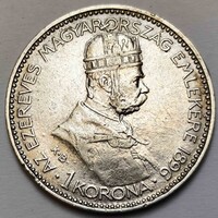 FJ ezüst 1korona Millenniumi 1896