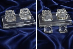 Moser kristály üveg íróasztal készlet