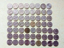 USA 59 db Különböző Érme 5 Cents Gyűjtemény Jefferson Nickel 1942-2019