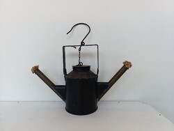 Antik vasutas bakter hajós kétágú vas petróleum lámpa 817 6453