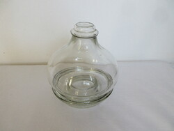 RÉGI, 2 RÉSZES LÉGYFOGÓ HUTA ÜVEG. ALKUKÉPES!