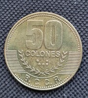 Costa Rica nagy méretű 50 colones 2012 (XE89)