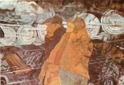 Képeslap:  Derkovits Gyula festmény.