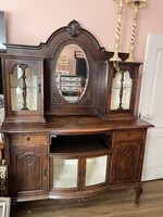 Tömör fa régi tálalószekrény 205/ 150x58 cm eladó bp.17 ker