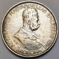 FJ ezüst 1korona Millenniumi 1896