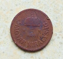 Magyarország 1933 2 Fillér A legritkább 2 Fillér Érme Horthy