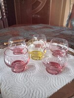 Hat retro színes pohár