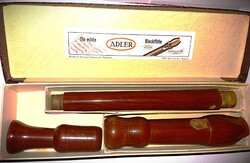 Antik NDK DDR JOHANNES ADLER BLACKFLUTE SZÉTSZEDHETŐ fa furulya GYÁRI ÁLLAPOT a képek szerint