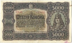 5000 korona 1923 Pénzjegynyomda 3.