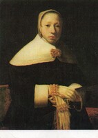 Képeslap:  Johannes Vermeer van Delft festmény.
