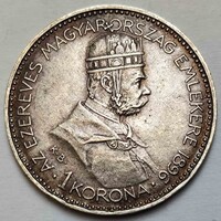 FJ ezüst 1korona Millenniumi 1896