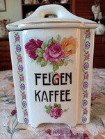 Antik fajansz szecessziós rózsás fűszertartó nagy méret
