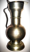 ANTIK VADÁSZ - MAKKOS fém bieder ón FEDELES KUPA kiöntő KARAFFA 30 cm a képek szerint