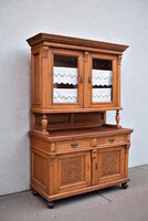 Eredeti ónémet klasszikus faragott fa tálalószekrény