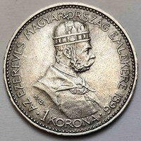 FJ ezüst 1korona Millenniumi 1896