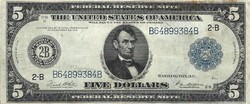 5 dollár 1914 USA Nagy méretű 3.