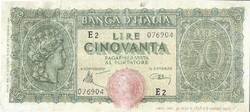 50 lire lira 1944 Introna és Urbini Olaszország Restaurált