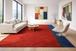 Tisca ‘Waron’ hand-knotted wool rug, Switzerland, 1990s