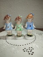 Bodrogkeresztúri  katicás kislány. 3db együtt