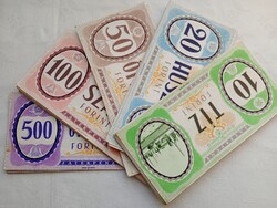 Játékpénz 91db egyben retro egyoldalas magyar