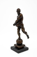 Jules Bernaerts (1882–1957) – „The Sower”, 1920 – jelzett és datált patinázott bronz szobor